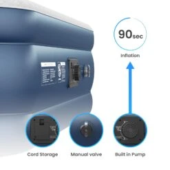 Single Comfort Air Bed – Grey/Navy -Regatta Camp Store k081c7694004ac6fa4bd752791b0ff3f4