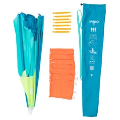 3-person Sun Shelter Beach Parasol UPF50+ Iwiko 180 - Blue Yellow -Regatta Camp Store k97575b3ebc6361a5e199673a5d933583
